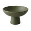 Grand bol décoratif vert en céramique avec base surélevée Cole and Grey