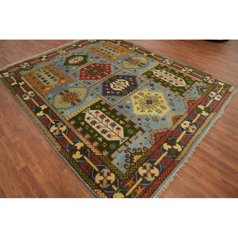 Tapis indien géométrique Kazak 8 x 10