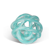 Tangled Glass Knot, Aqua
