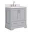 Ensemble de meuble-lavabo simple 30,25 po avec plateau en quartz Abshire-94668804