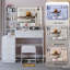 Ensemble de meuble-lavabo de 41 po avec tabouret rembourré et miroir à DEL tactile de 41 po-113847145