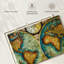 Carte du vieux monde sur toile-312494671