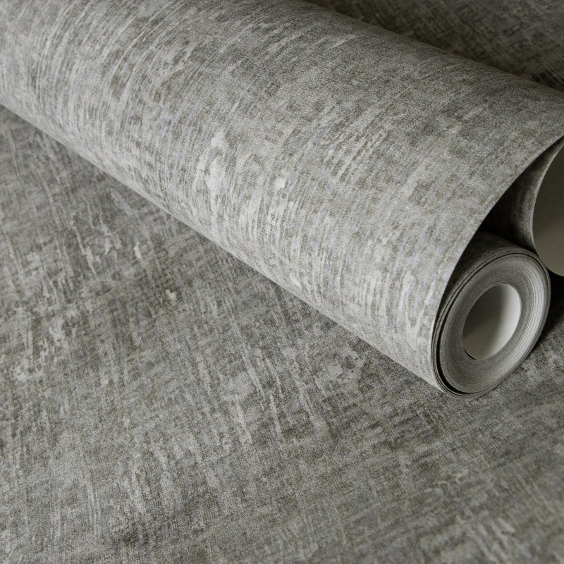 Rouleau de papier peint L 33 pi x l 21 po Crafted Silky, Gris ardoise