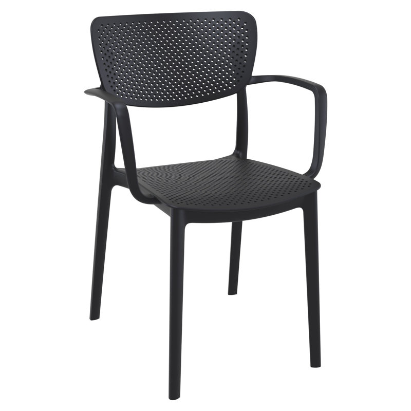 Farrah Loft Armchair 2 Person Seating Set, Black