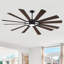 Ventilateur de plafond moderne en bois avec lumière, double finition 12 pales pour intérieur / extérieur-1506982076