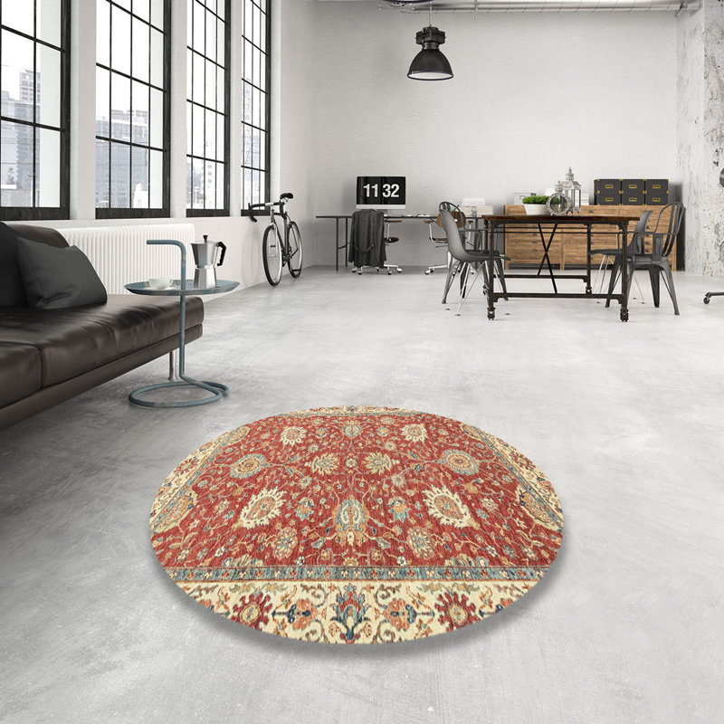 Abstract Indoor Rug, Round 4'