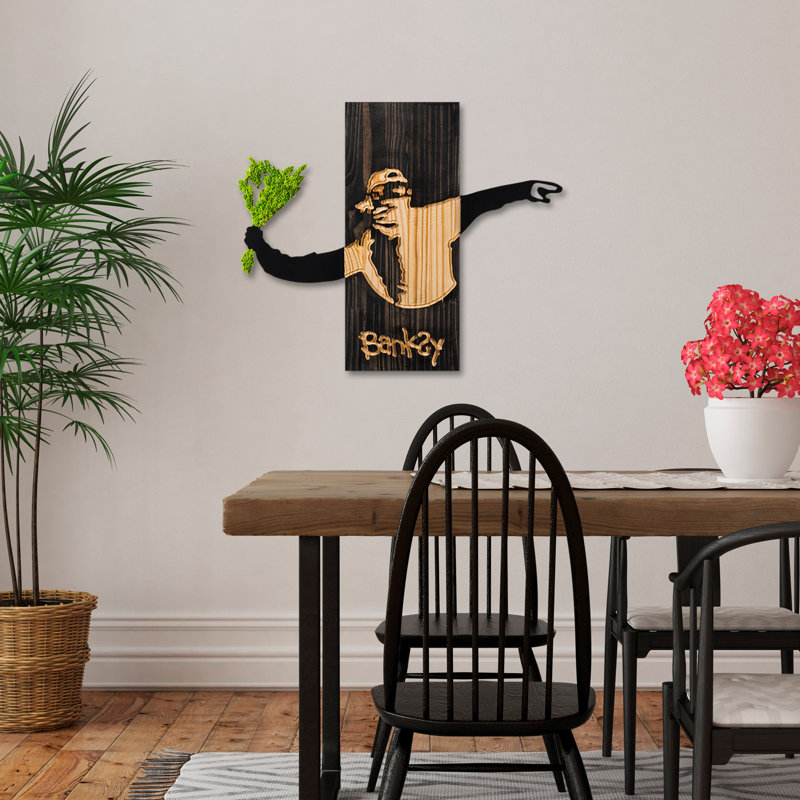 Accessoire mural décoratif en bois