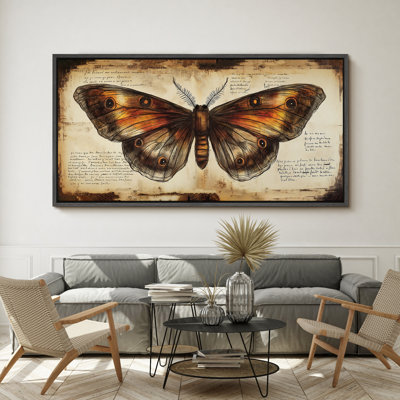 Papillon papillon rétro, décorations rétro, photos murales rétro classiques, impression numérique sur toile giclée sur toile