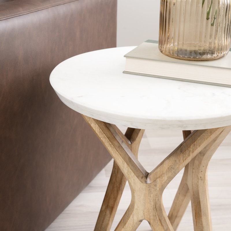 Marble Top End Table
