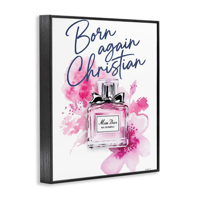 Born Again Christian with Fragrance Framed Giclee, design by Amanda Greenwood
