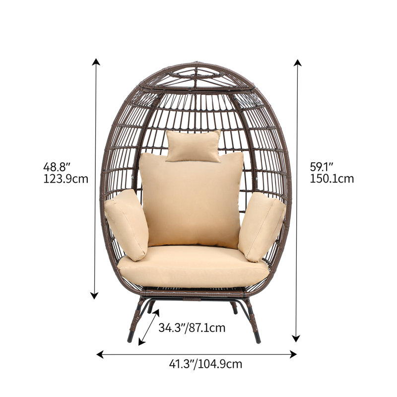 Natalie Egg Chair, Brown