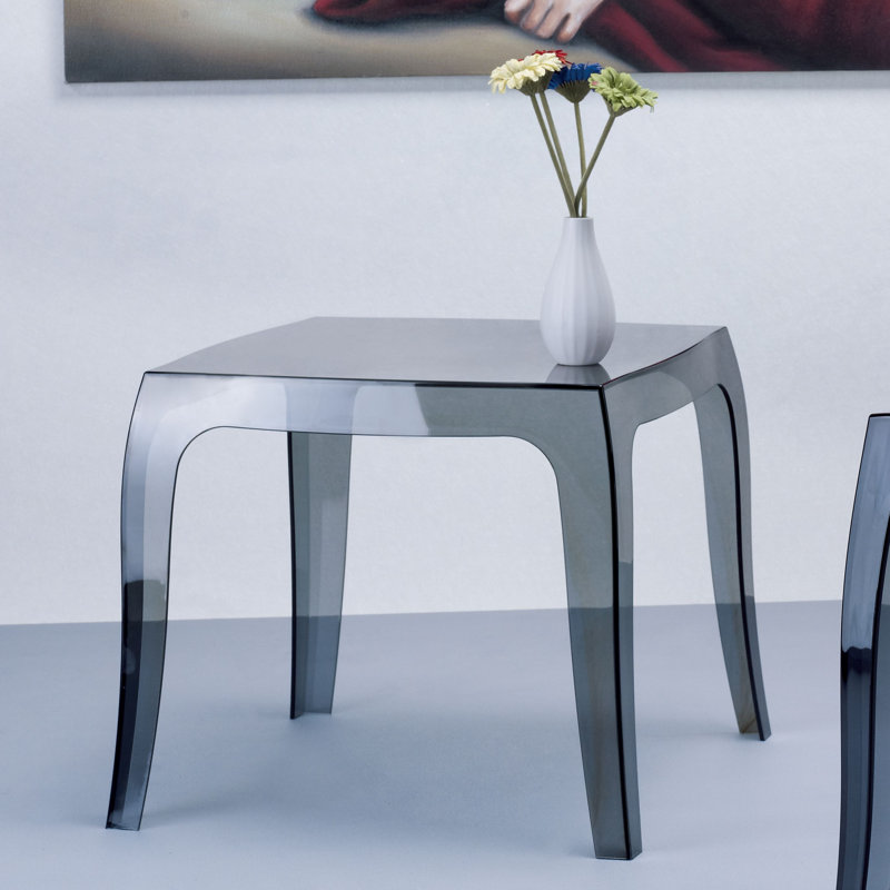 Table de bout Elinn, Noir transparent