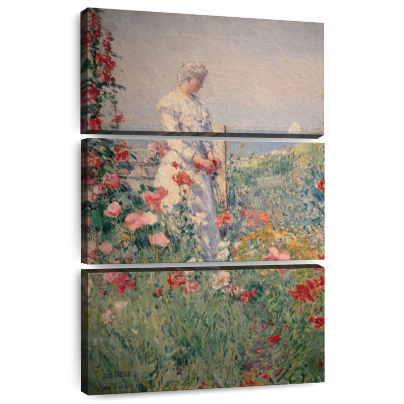 Celia Thaxter dans son jardin, H 74 po x l 48 po