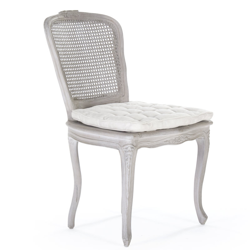 Chaise d'appoint 100% lin 21 po, Blanc