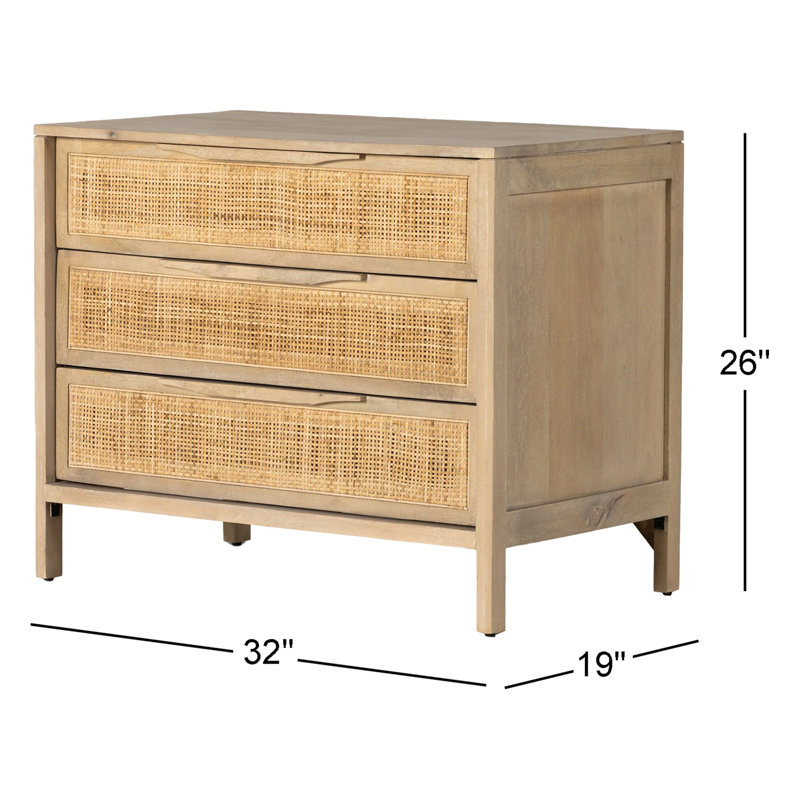 Sydney 3 - Drawer Dresser, Natural Mango