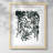 Patterned Leaf Shapes II - Vintage Botanical Print, Matted and Framed Under Acrylic Glass, Living Room and Dining Room Wall Art-441736795-441736796-441736787