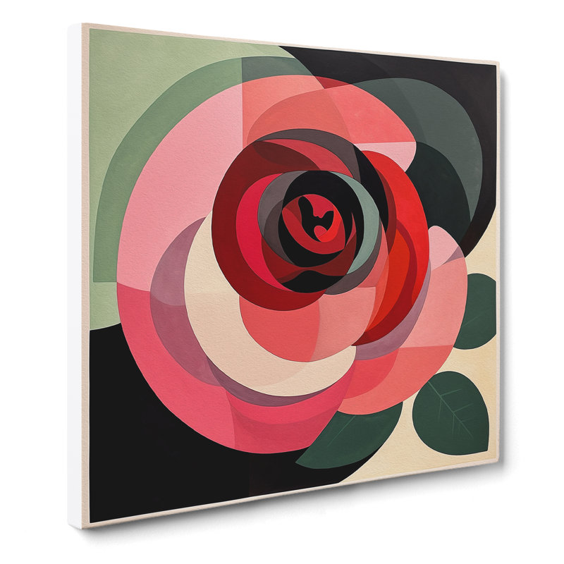 Rose Bauhaus - Wrapped Canvas, 50cm H x 50cm W