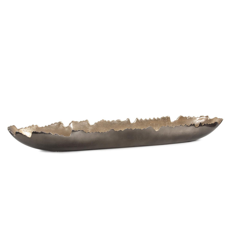 Baniff Jagged Edged Shallow Oval Bowl