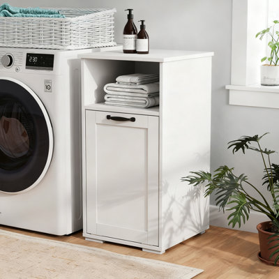 Armoire à linge avec sacs à doublure amovibles, rangement compact et compact pour une gestion efficace du linge