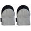 Gants de cuisine gris avec doublure matelassée et épaisse résistante à la chaleur avec néoprène