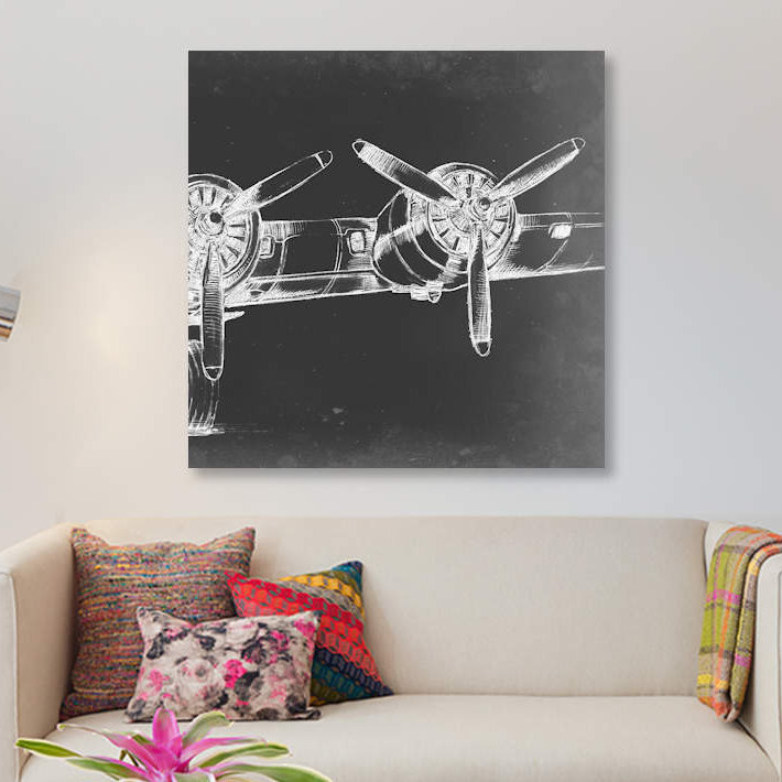 « plan panel iii », impression sur toile tendue, H 12 po x l 12 po x P 0,75 po
