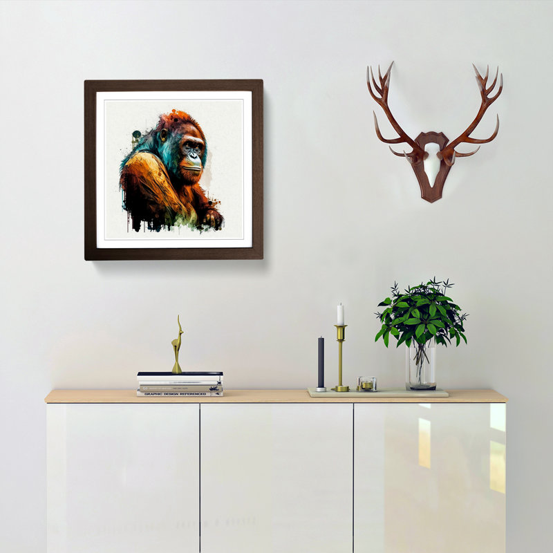 Orangutan - Framed Print, Walnut
