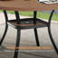 Ensemble de salle à manger de patio avec table ronde en métal et 4 chaises de salle à manger avec accoudoirs en métal-1012757439