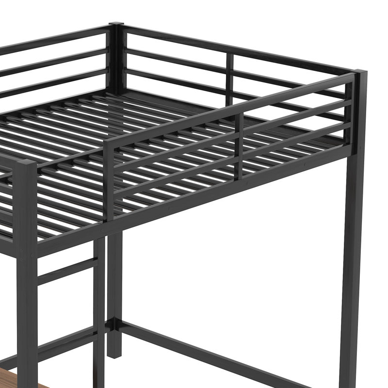 Finlaw Full Iron Loft Bed with Built-in-Desk by Mason & Marbles