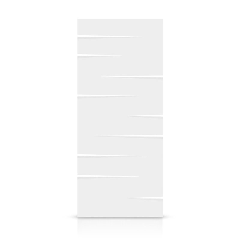Porte standard à panneaux en bois, Crème clair, 30 po x 80 po
