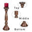 Ensemble de 3 porte-bougies Rustic-467129318