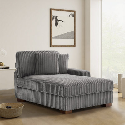 Bahadur Corduroy Chaise Lounge