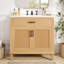 Meuble-lavabo en rotin avec lavabo en céramique-352357392