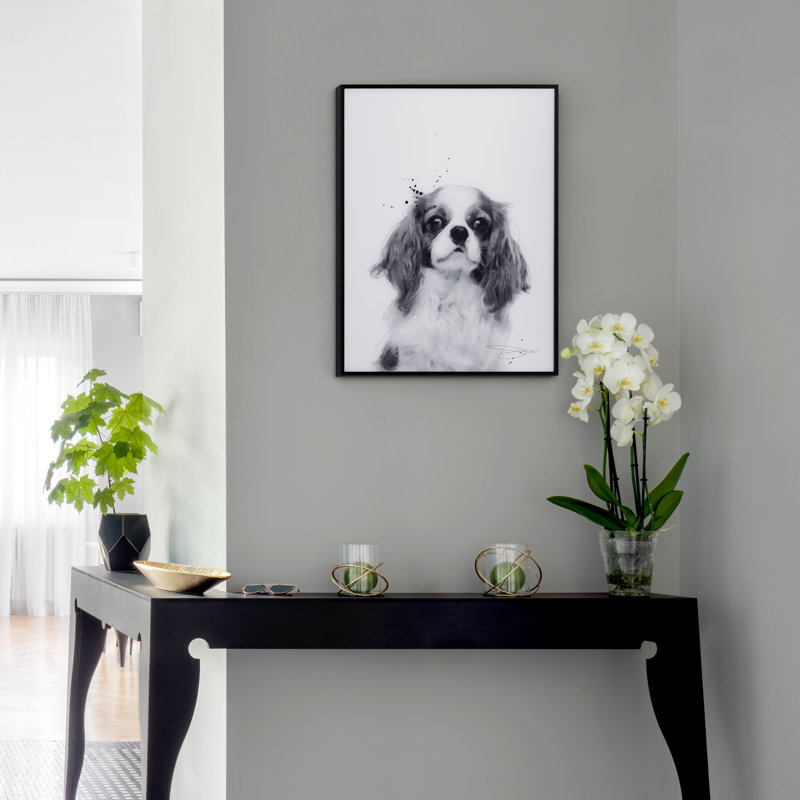 King Charles Spaniel - cadre photo, impression sur verre