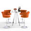 Ensemble de table ronde en verre à hauteur réglable avec tabouret de bar et tabouret de bar-1475274156-1475274163