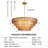 Kancler 36" 6-Lights Luxury Large Tiered Round Smoke Glass Gold Chandelier(Bulbs Included)-1271444367
