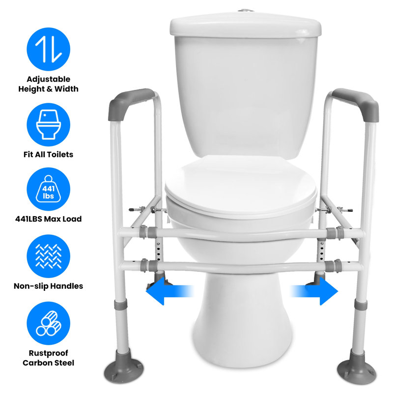 Barrières de sécurité pour toilette pour personnes âgées réglables