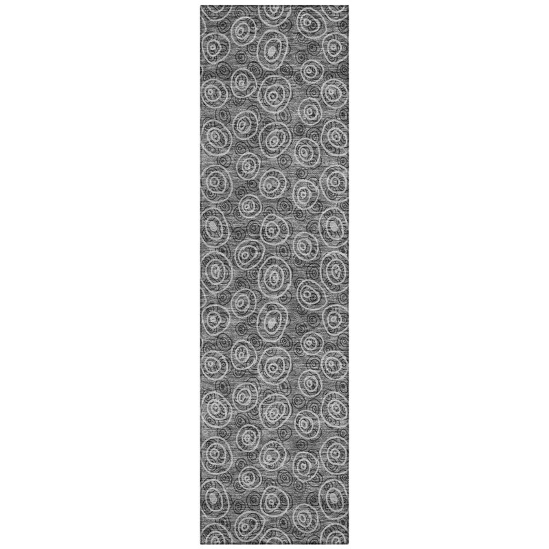 Washable Geometric Indoor / Outdoor Rug, Runner 2'3" x 7'6"