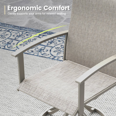 Outdoor 360° Swivel Textliene Dining Chair