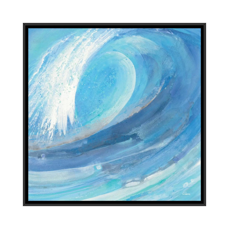 Surf's Up, reproduction d'art sur toile tendue, H 37 po x l 37 po x P 1,5 po, Toile avec cadre noir