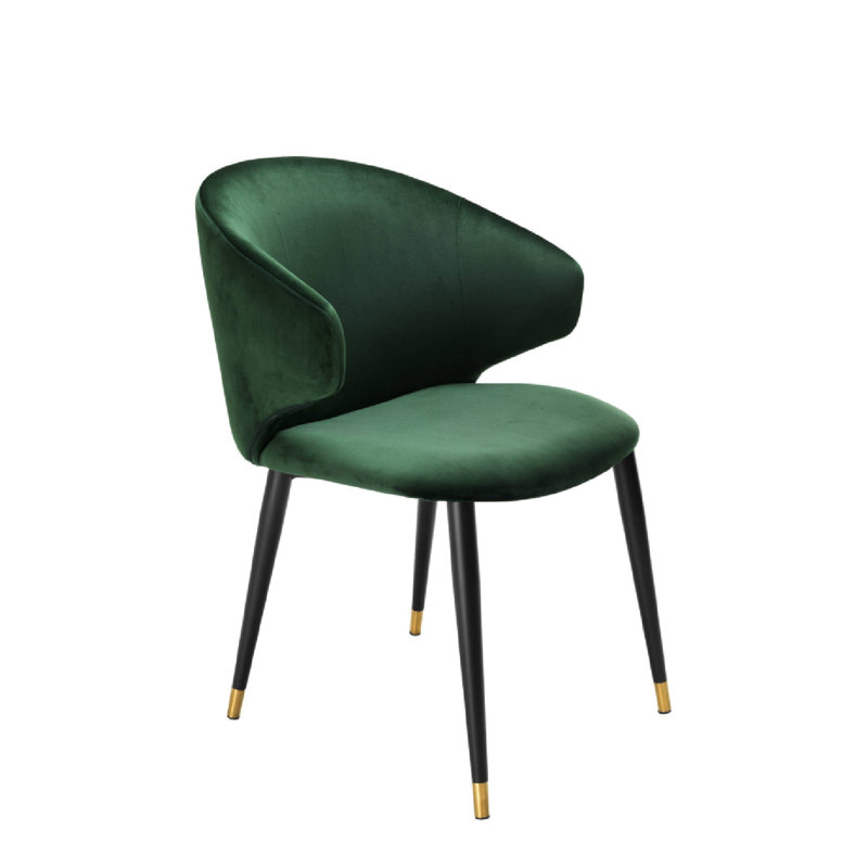 Volante Upholstered Arm Chair, Roche Dark Green