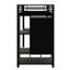 Lit mezzanine simple en métal avec garde-robe, bureau et tablettes