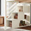 Structure de lit mezzanine avec glissade, escalier de rangement et garde-robe intégrée Haven Kids-133749543-133749544