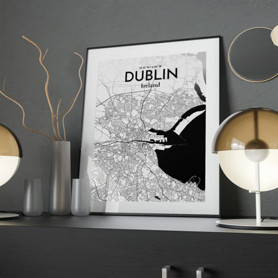 «Dublin City Map», impression de luxe
