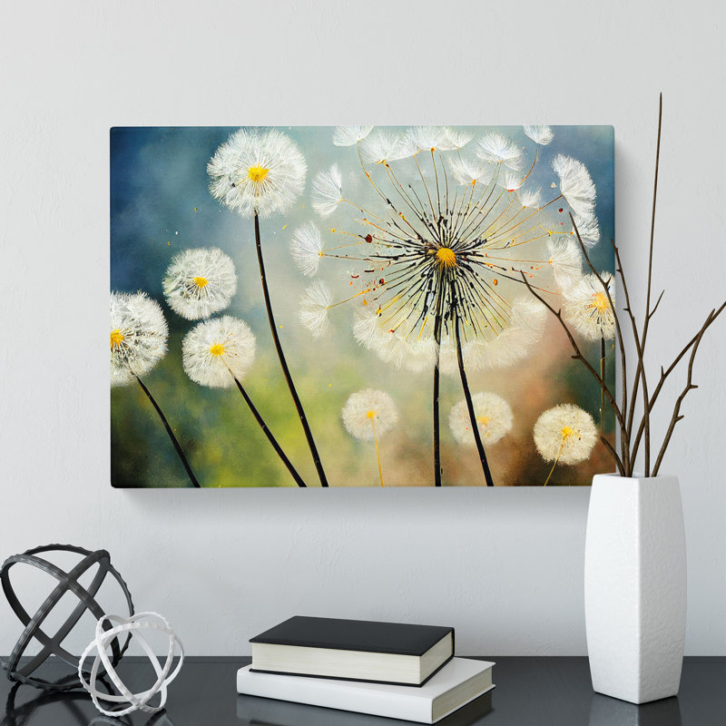 The Dandelion Flowers - Wrapped Canvas, 40cm H x 60cm W x 3cm D