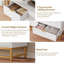 53.5" Wide 7-Drawer Dresser with Golden Metal Handles, Modern Chest of Drawers for Bedroom, Living Room, Entryway-1340601933