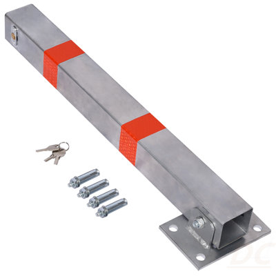 Parking Bollard,Pole Barrier With Lock ,Car Parking Protection Posts,Home Garage Street Decor ,Parking Barrier Square Gray
