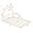 Full Size Wood Floor Bed With House-Shaped Headboard, White-894103272