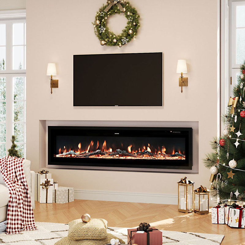 Ketilfrith Electric Inset Fire, 34.1cm H x 127cm W x 14.2cm D