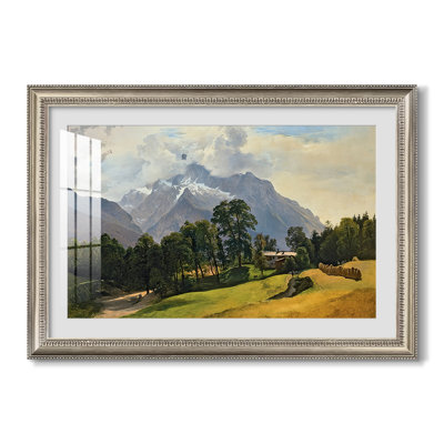 Mountains in Berchtesgaden-Friedrich Gauermann-Custom Framed Canvas