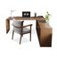 Ensemble de bureau en bois massif en L 70,87 "noyer foncé